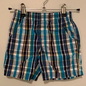 wonderKids Blue Plaid Shorts